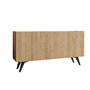 Hanah Home Consola Pekin Roble con Estanterías, Mueble Auxiliar para Salón o Pasillo, 150x76x40 cm